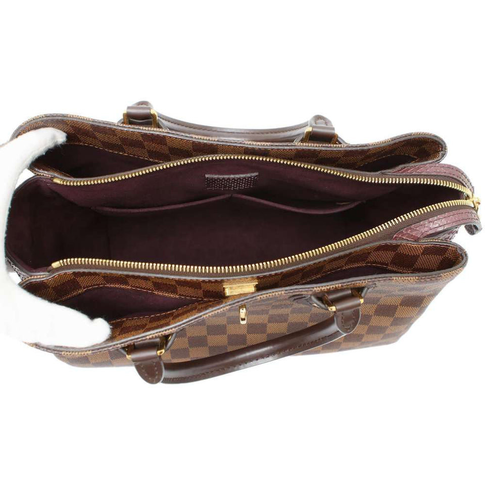 Louis Vuitton Handbag Damier Ebene Normandy Python