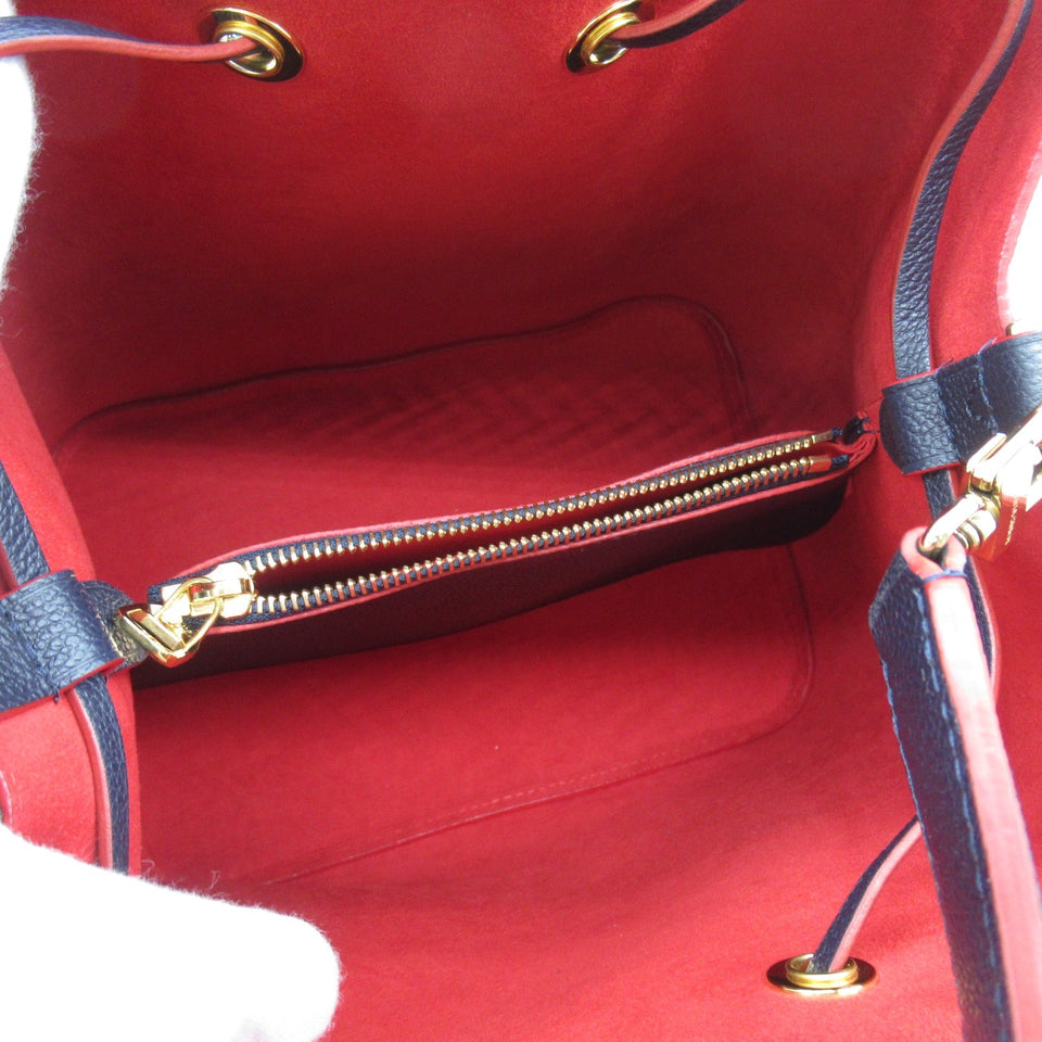 Louis Vuitton Neonoe Shoulder Bag Monogram Implant Marine Rouge