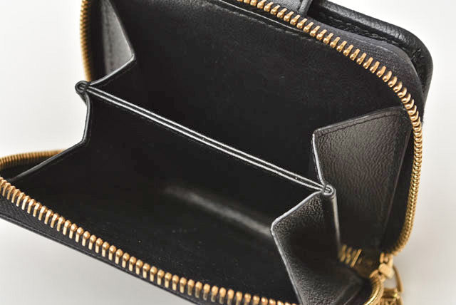 Saint Laurent- Paris Wallet Folding Wallet Zipper Type Black