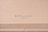 Saint Laurent- Chain Wallet Long Wallet Evening Bag Leather Rose