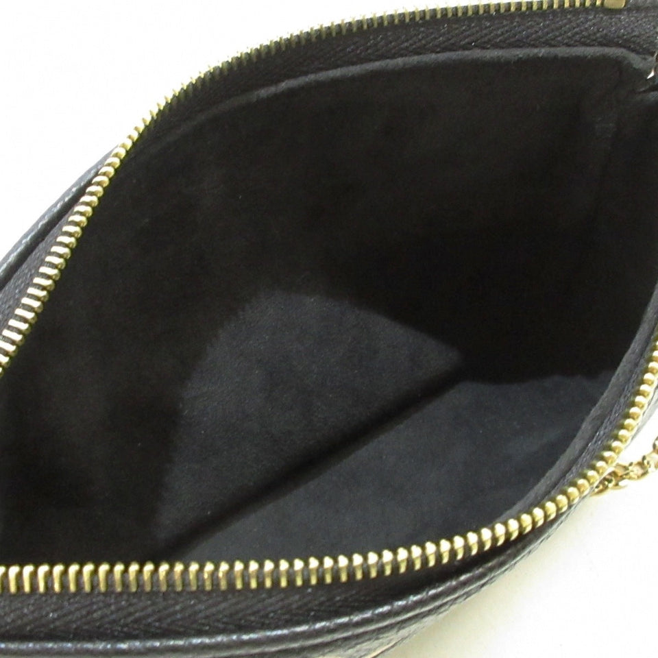 Louis Vuitton  Mini Pochette Accessoire Handbag Black Beige