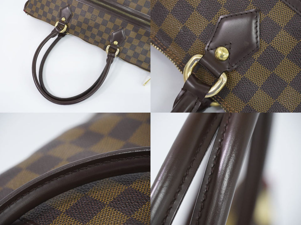 Louis Vuitton Saleya GM Damier Ebene Tote Bag Handbag Brown