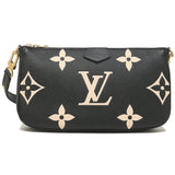 Louis Vuitton Shoulder Bag Black Beige