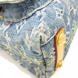 Louis Vuitton Baggy PM Shoulder Bag Blue Denim Leather