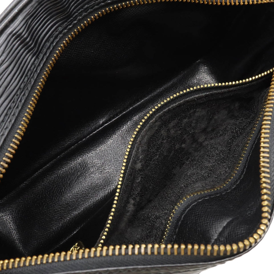 Louis Vuitton Epi Trocadero 24 Shoulder Bag Diagonal Leather Noir Black
