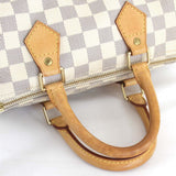 Louis Vuitton Speedy 25 Handbag Damier Azur Canvas Damier Azur