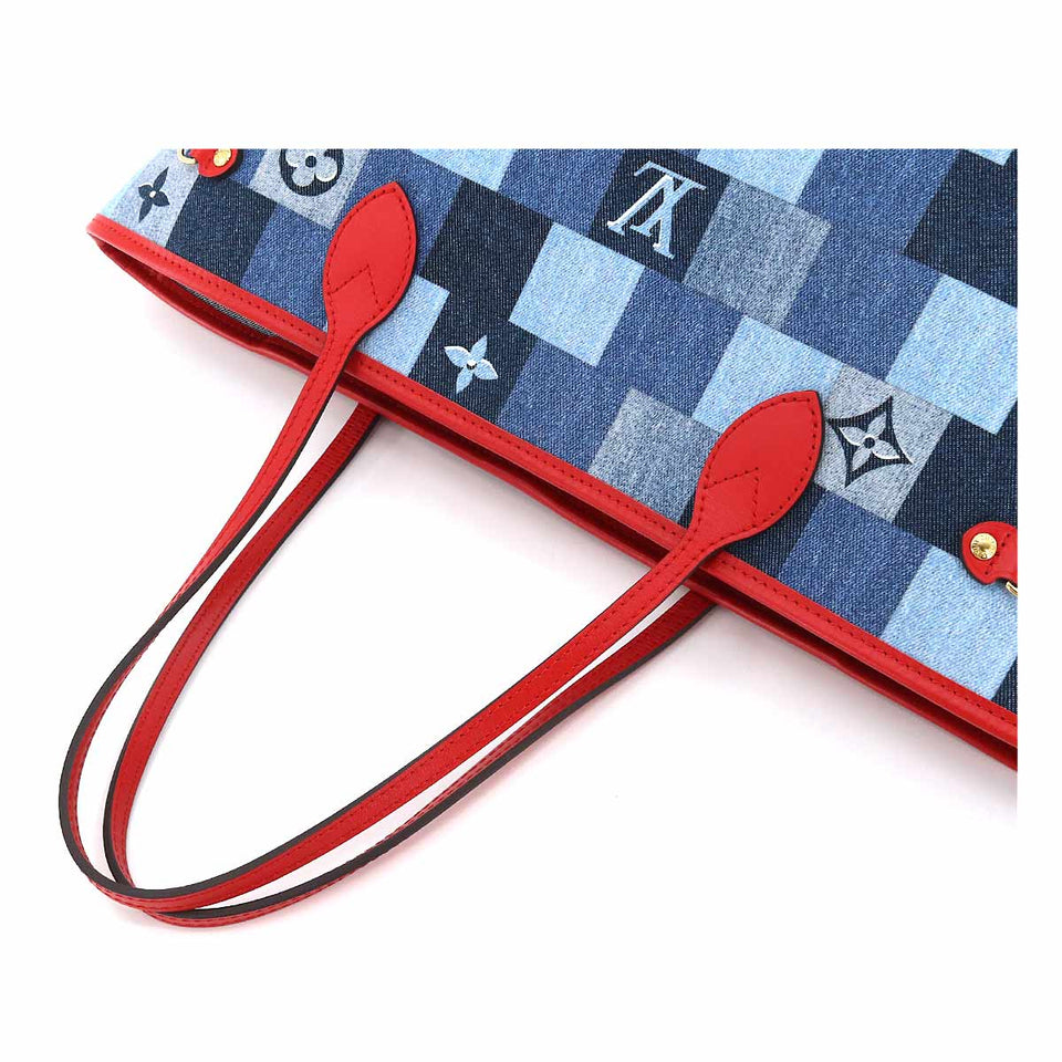 Louis Vuitton Patchwork Denim Monogram Neverfull MM Tote