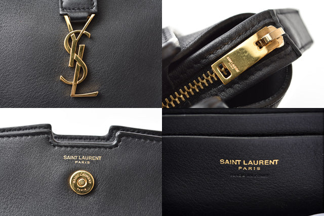 Saint Laurent- Brand Bag Shoulder Bag Mini Bag Clutch Bag Leather Black