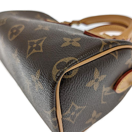 Louis Vuitton Nano Speedy  Monogram Leather Brown