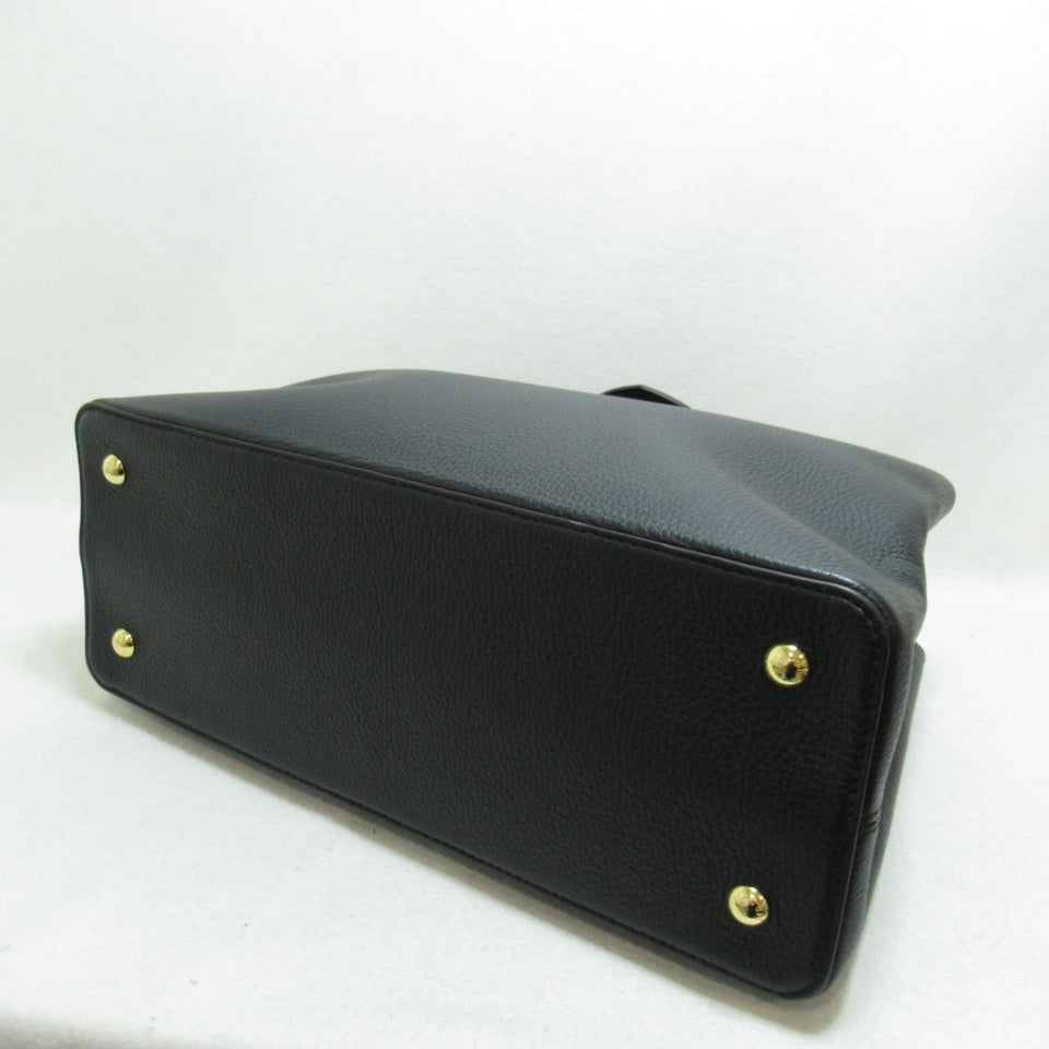 Louis Vuitton Capucines GM Taurillon Shoulder Bag Black