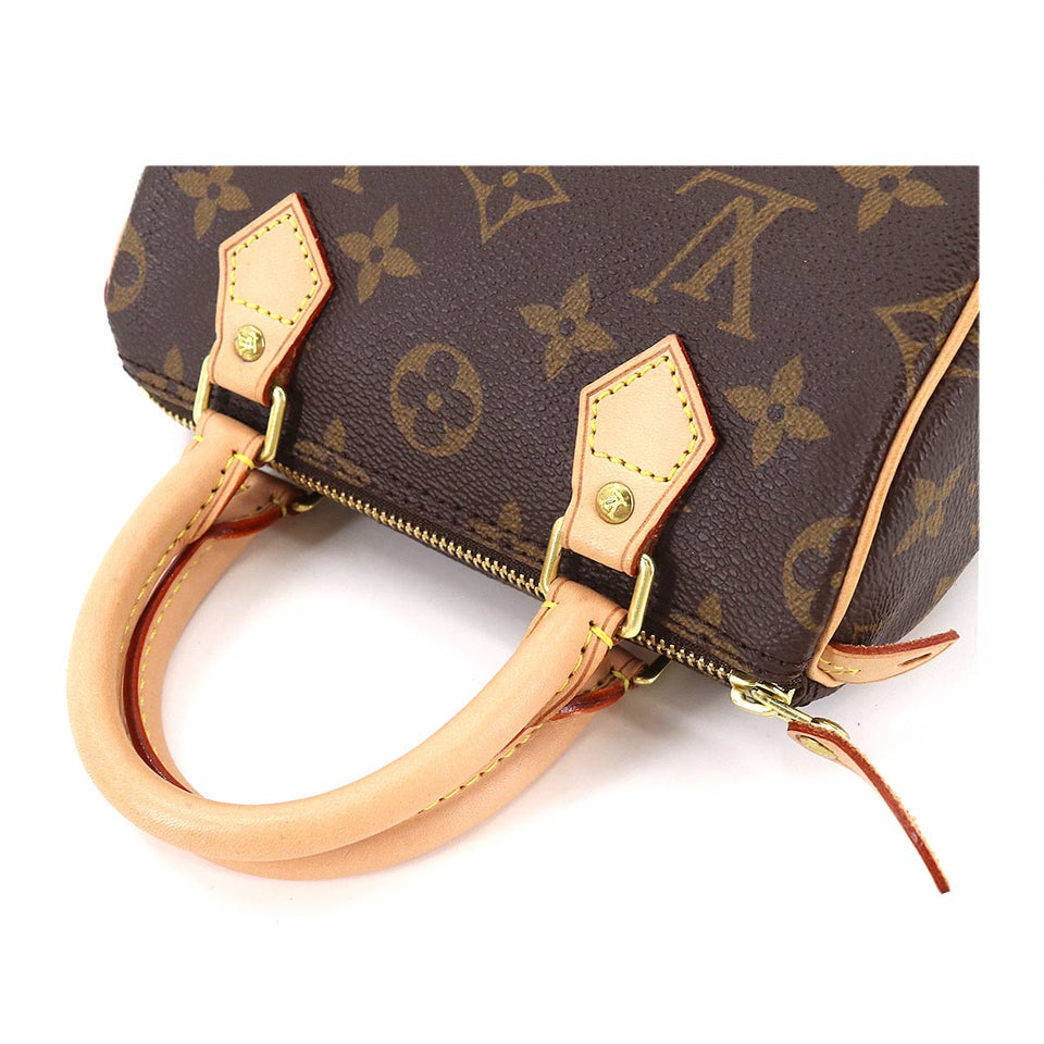 Louis Vuitton Monogram Mini Speedy Hand Bag Brown