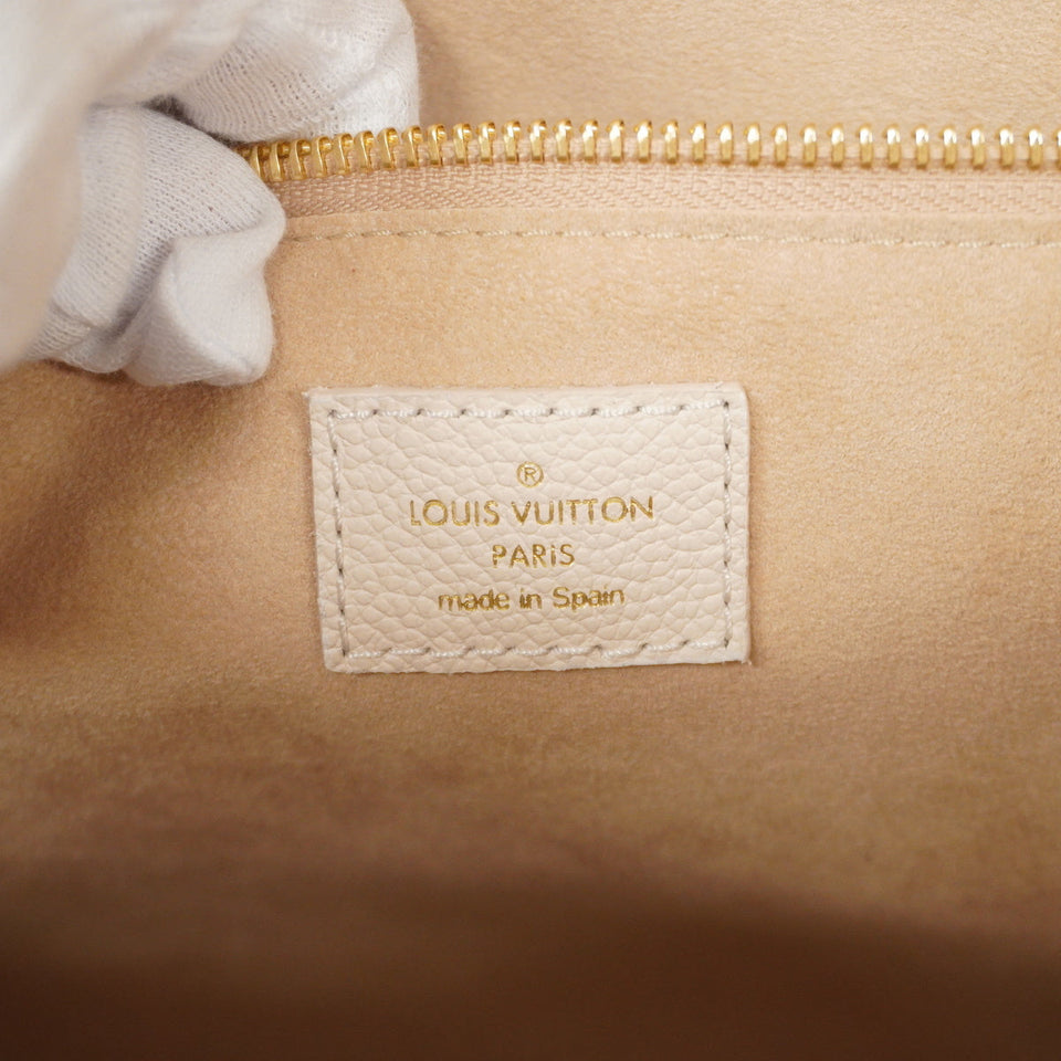 Louis Vuitton Tote Bag Monogram Implant Neverfull MM Beige