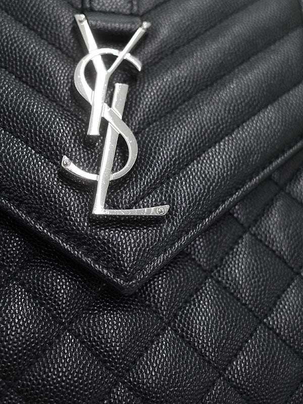 Saint Laurent- Paris Envelope Medium Chain Shoulder Bag Black