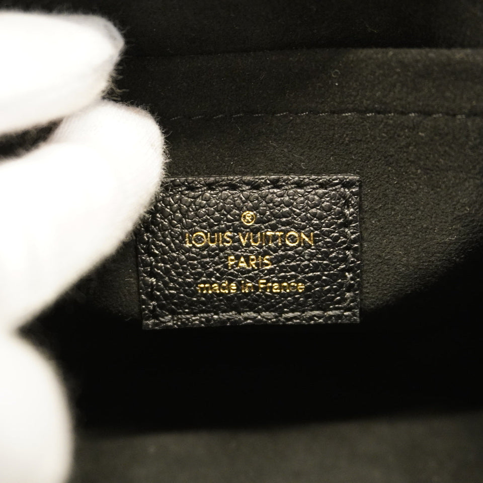 Louis Vuitton Monogram Implant Speedy Bandouliere 20 Noir Black