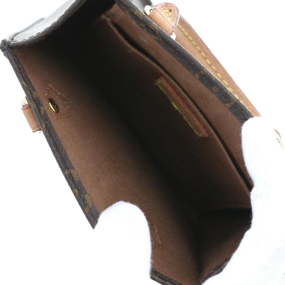 Louis Vuitton Petite Sac Plat Shoulder Bag Monogram Brown