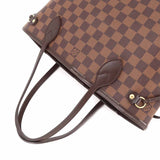 Louis Vuitton Damier Neverfull PM Tote Bag Ebene Series Brown