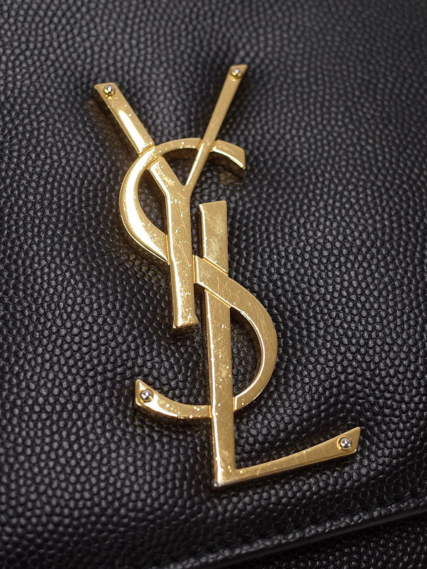 Saint Laurent- Classic Kate Monogram Satchel Shoulder Bag Black