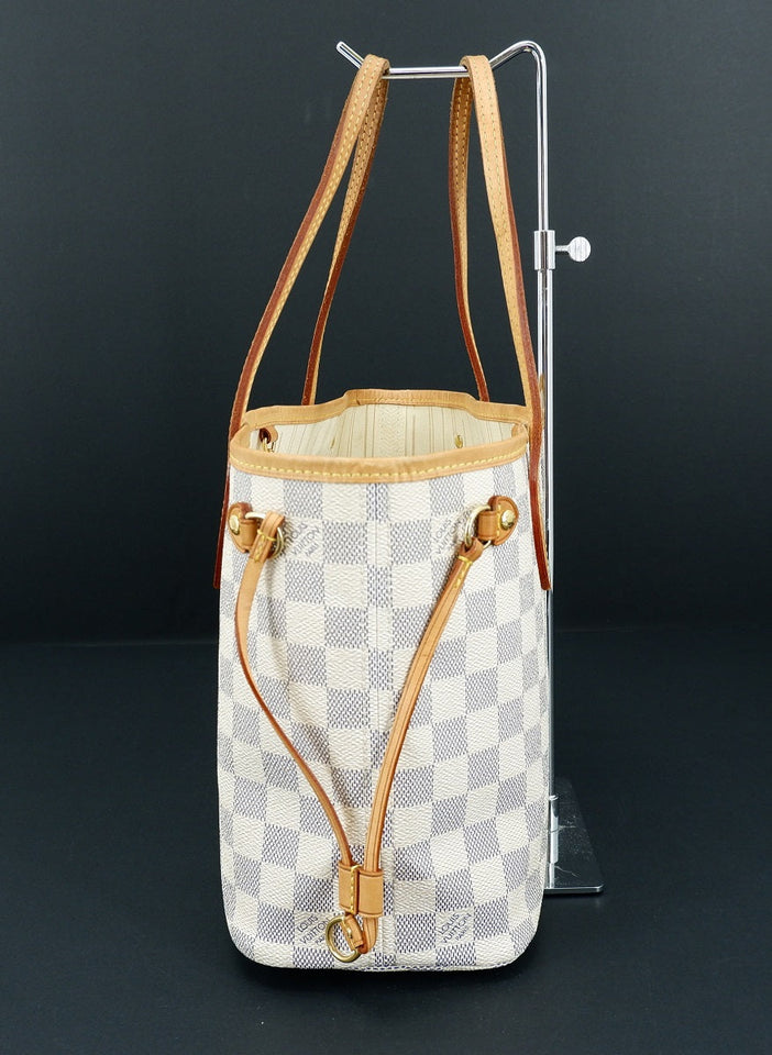 Louis Vuitton Neverfull PM Damier Azur Tote Bag Handbag