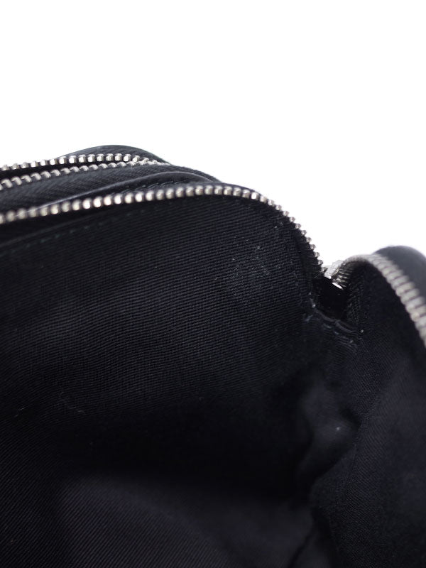Saint Laurent- Becky Double Zip Pouch Shoulder Bag Black