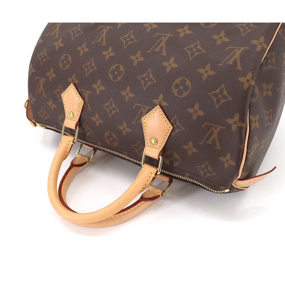 Louis Vuitton Monogram Speedy 30 Hand Bag Brown