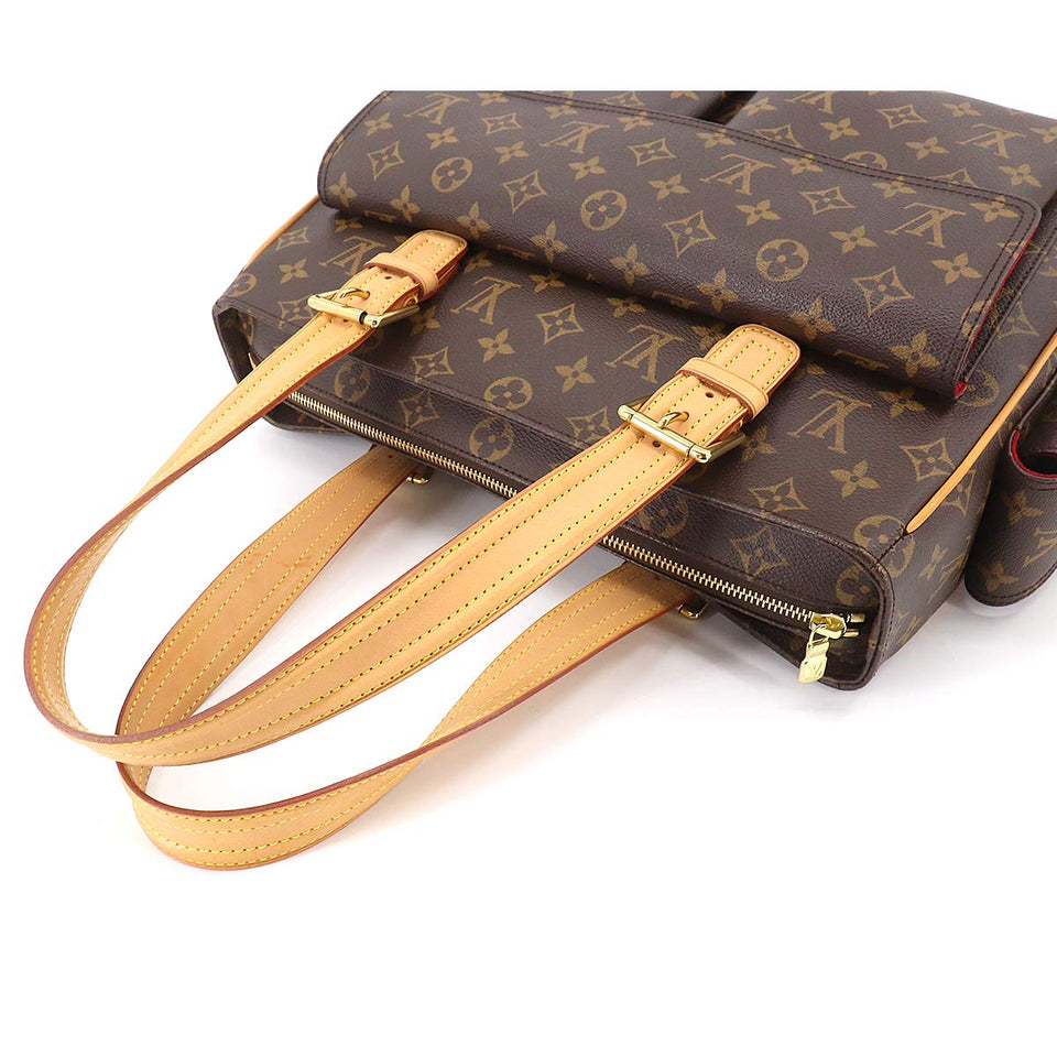 Louis Vuitton Multipli Cite Monogram Canvas Shoulder Bag Brown