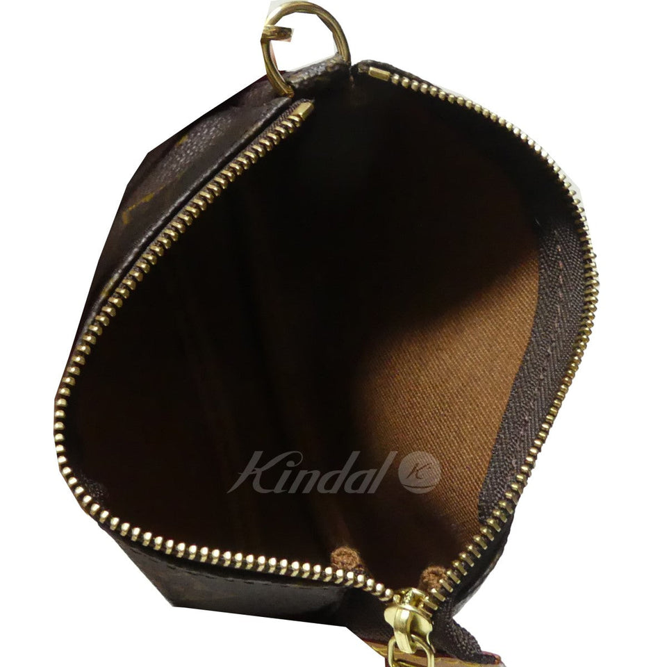 Louis Vuitton Mini Pochette Accessoire Monogram Chain Hand Bag Brown