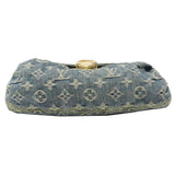 Louis Vuitton Mini Pleaty Monogram Denim Shoulder Bag Blue