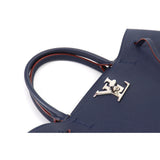Louis Vuitton LockMe Shoulder Bag Leather Marine Rouge