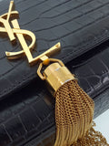 Saint Laurent- Paris Logo Kate Chain Shoulder Bag Black