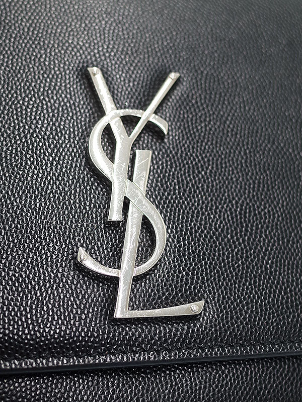 Saint Laurent- Paris Classic Kate Monogram Satchel Shoulder Bag Black