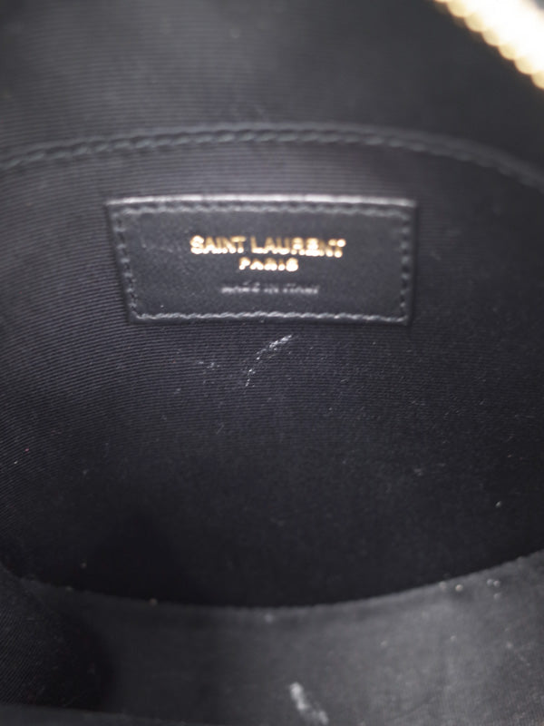 Saint Laurent- Paris Vinyl Chain Shoulder Bag Black