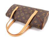 Louis Vuitton Monogram Sonatine Hand Bag Brown Gold Metal Fittings