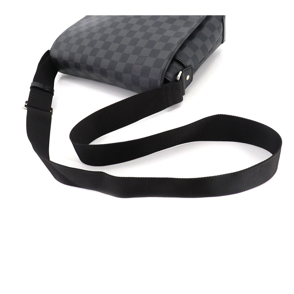 Louis Vuitton Damier Graphite District PM NV2 Shoulder Bag Black