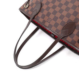 Louis Vuitton Damier Neverfull PM Tote Bag Brown Gold Hardware