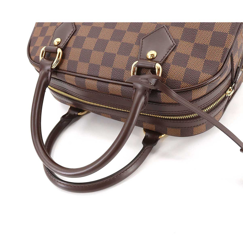 Louis Vuitton Damier Duomo Hand Bag Ebene Gold Metal Fittings