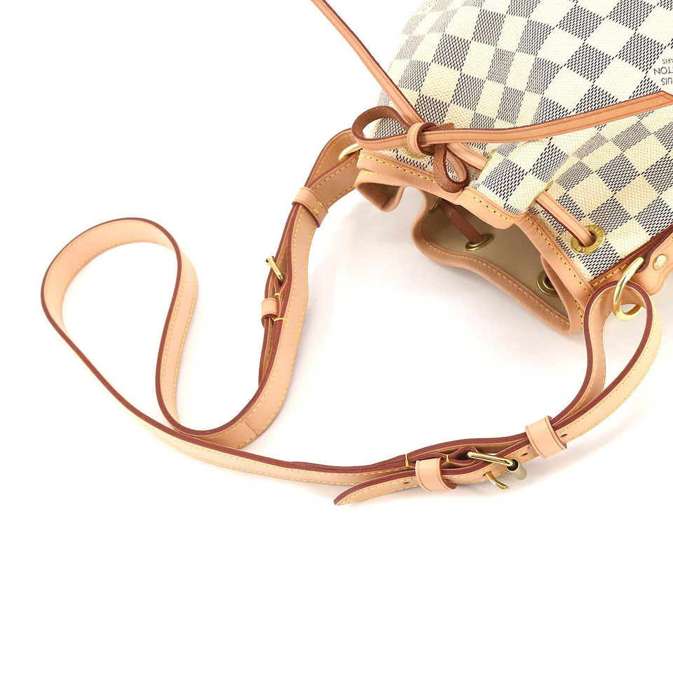 Louis Vuitton Damier Azur Noe BB Shoulder Bag Gold Hardware