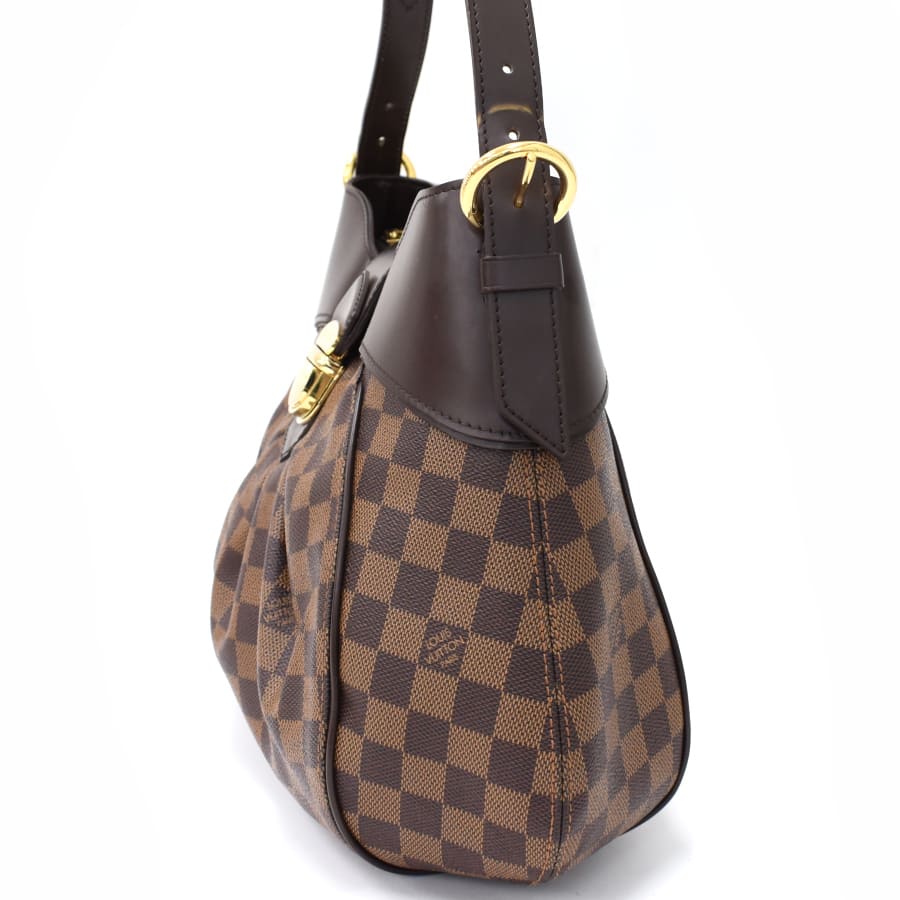 Louis Vuitton Sistina MM Damier Ebene Canvas Leather  Shoulder Bag