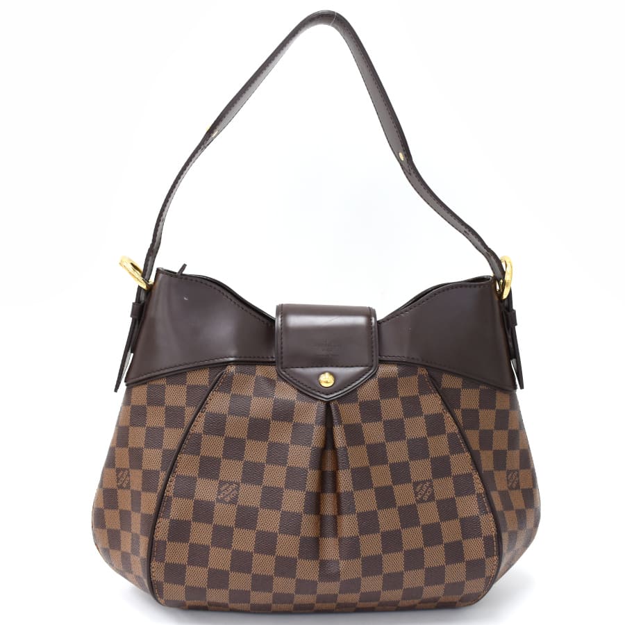 Louis Vuitton Sistina MM Damier Ebene Canvas Leather  Shoulder Bag