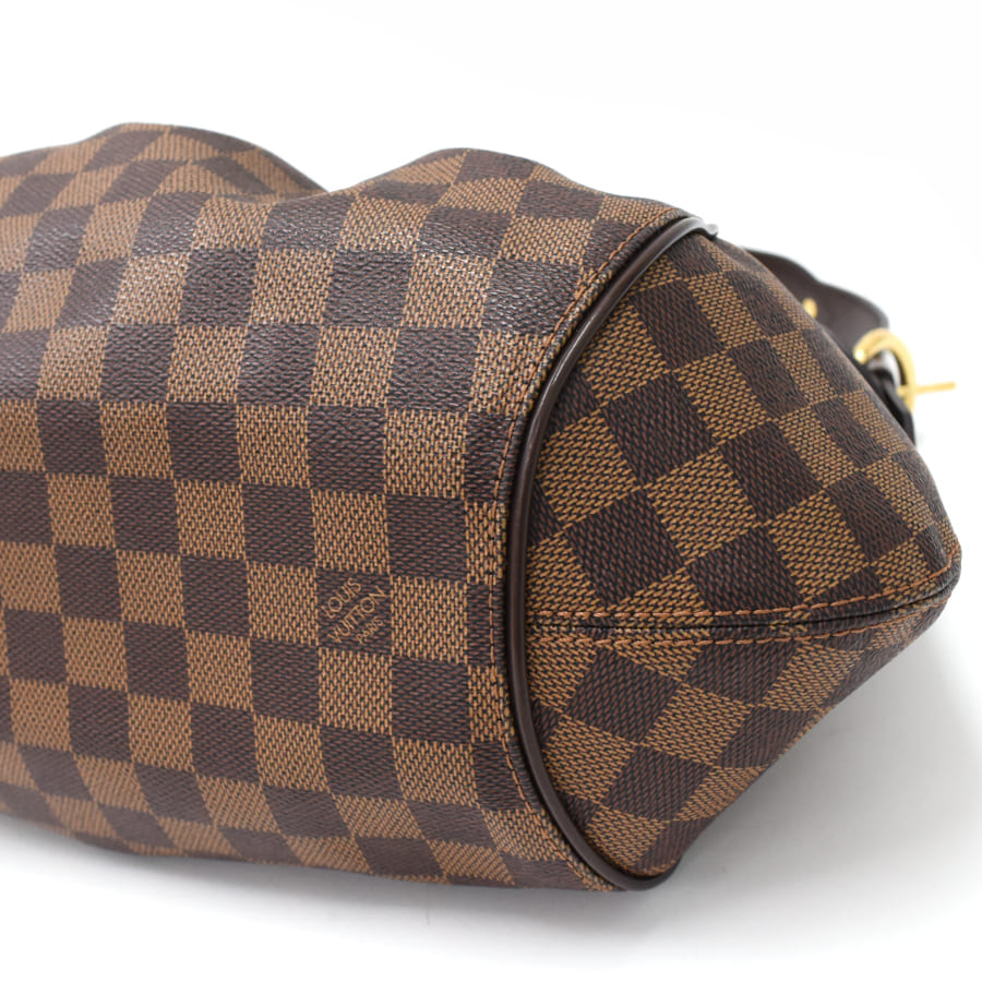 Louis Vuitton Sistina MM Damier Ebene Canvas Leather  Shoulder Bag