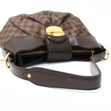 Louis Vuitton Sistina MM Damier Ebene Canvas Leather  Shoulder Bag