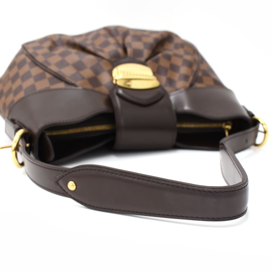 Louis Vuitton Sistina MM Damier Ebene Canvas Leather  Shoulder Bag
