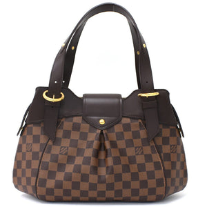 Louis Vuitton Sistina PM Damier Ebene Canvas Leather Handbag
