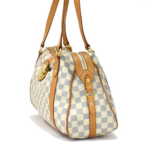 Louis Vuitton Strzer PM Damier Azur Canvas Shoulder Bag  White