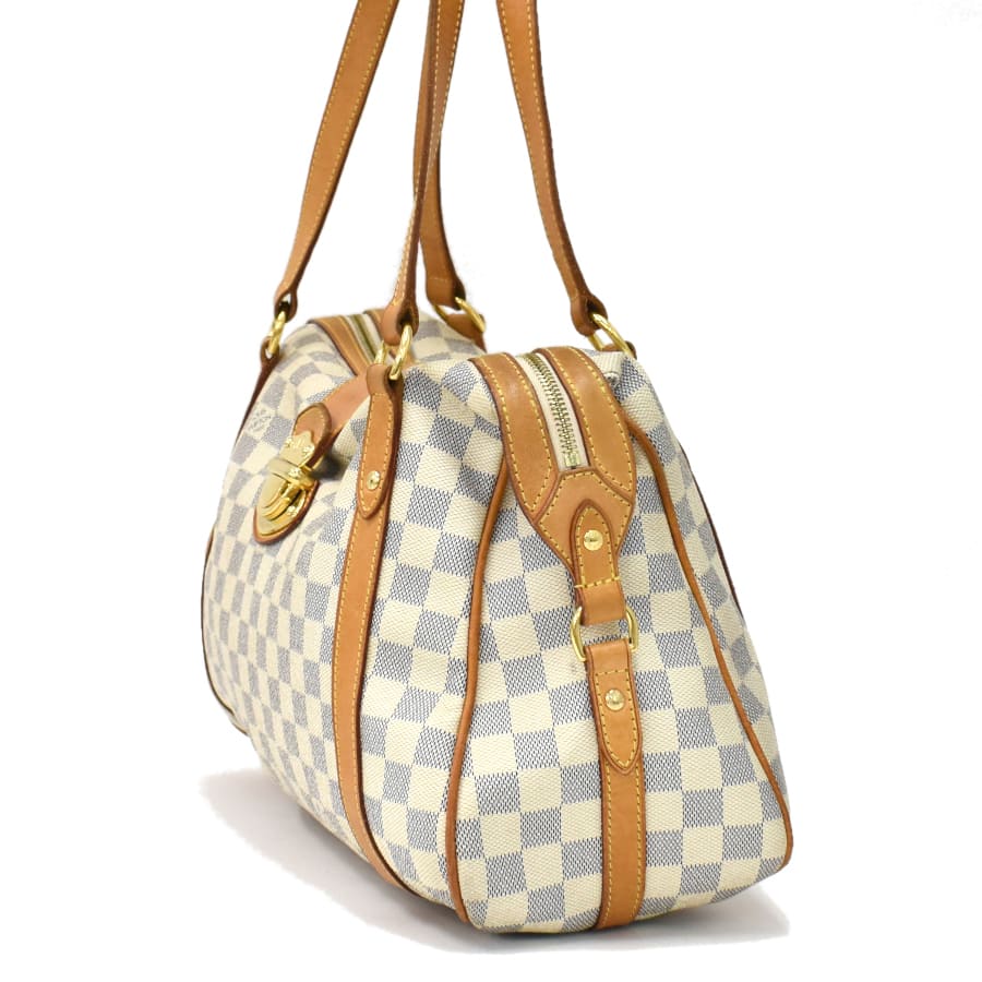 Louis Vuitton Strzer PM Damier Azur Canvas Shoulder Bag  White