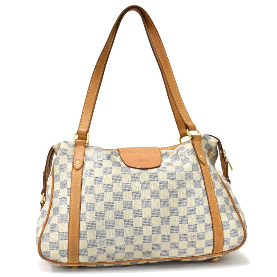 Louis Vuitton Strzer PM Damier Azur Canvas Shoulder Bag  White