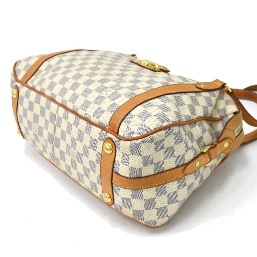 Louis Vuitton Strzer PM Damier Azur Canvas Shoulder Bag  White