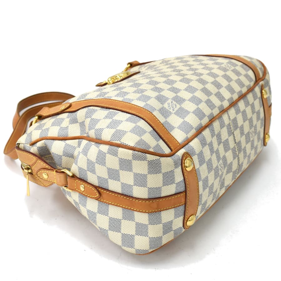 Louis Vuitton Strzer PM Damier Azur Canvas Shoulder Bag  White