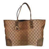 Gucci Tote Bag 269956 GG canvas Brown Gold Metal