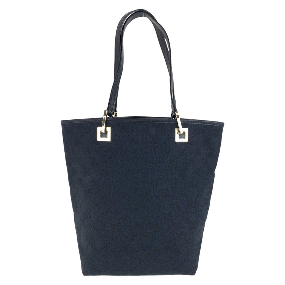 Gucci Tote Bag 002 1099 GG canvas Black GoldMetal