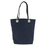 Gucci Tote Bag 002 1099 GG canvas Black GoldMetal